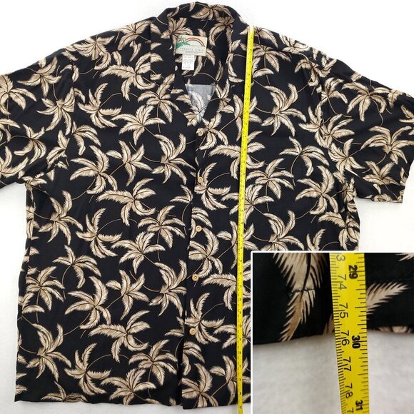 Paradise Found Hawaiian Shirt Palm Trees Vintage Honolulu Made USA Men's 2XL - Picture 8 of 12